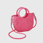 Women handbag natural style rounded silhouette lightweight casual bag