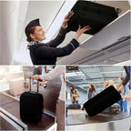 3-piece black stretchable luggage cover set, anti-tear and dustproof, sizes S M L