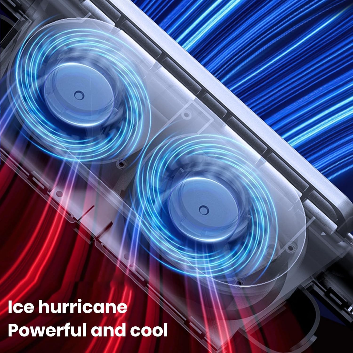 USB car cooling fan with headrest mount, bladeless 3-speed twin pack