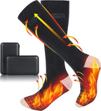 Unisex rechargeable heated socks 3 pairs, 8+ hours warmth, 3 temperature settings