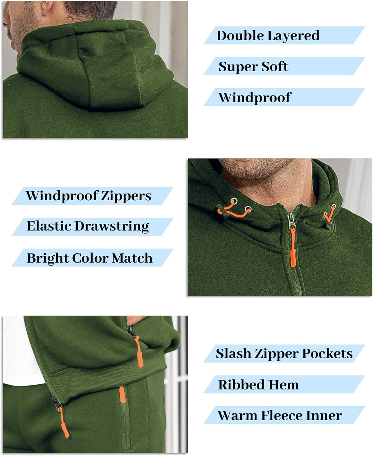 Men's tracksuit set slim fit, lightweight breathable pullover and trousers, casual sporty