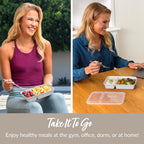 Food storage containers 20-piece set with 2 compartments, BPA-free reusable meal prep
