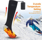 Unisex rechargeable heated socks 3 pairs, 8+ hours warmth, 3 temperature settings