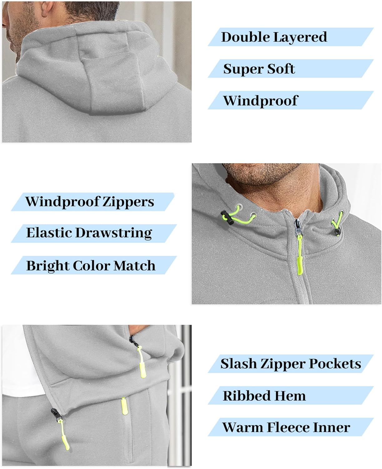 Men's tracksuit set slim fit, lightweight breathable pullover and trousers, casual sporty