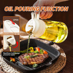 Olive oil sprayer bottle 2-in-1 spray and pour 470mL food-grade glass