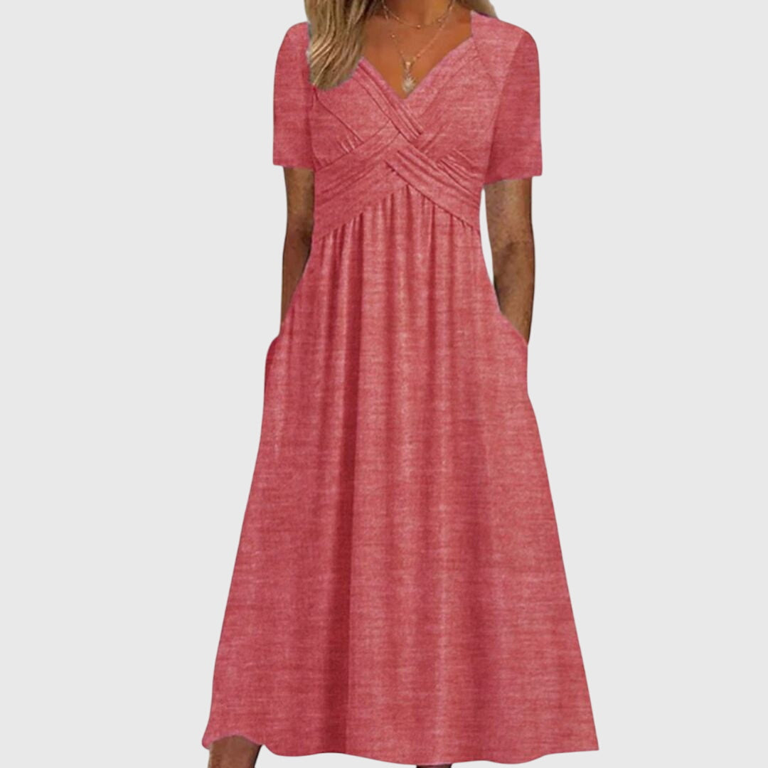 Women flattering fit dress curve enhancing silhouette available in multiple colours