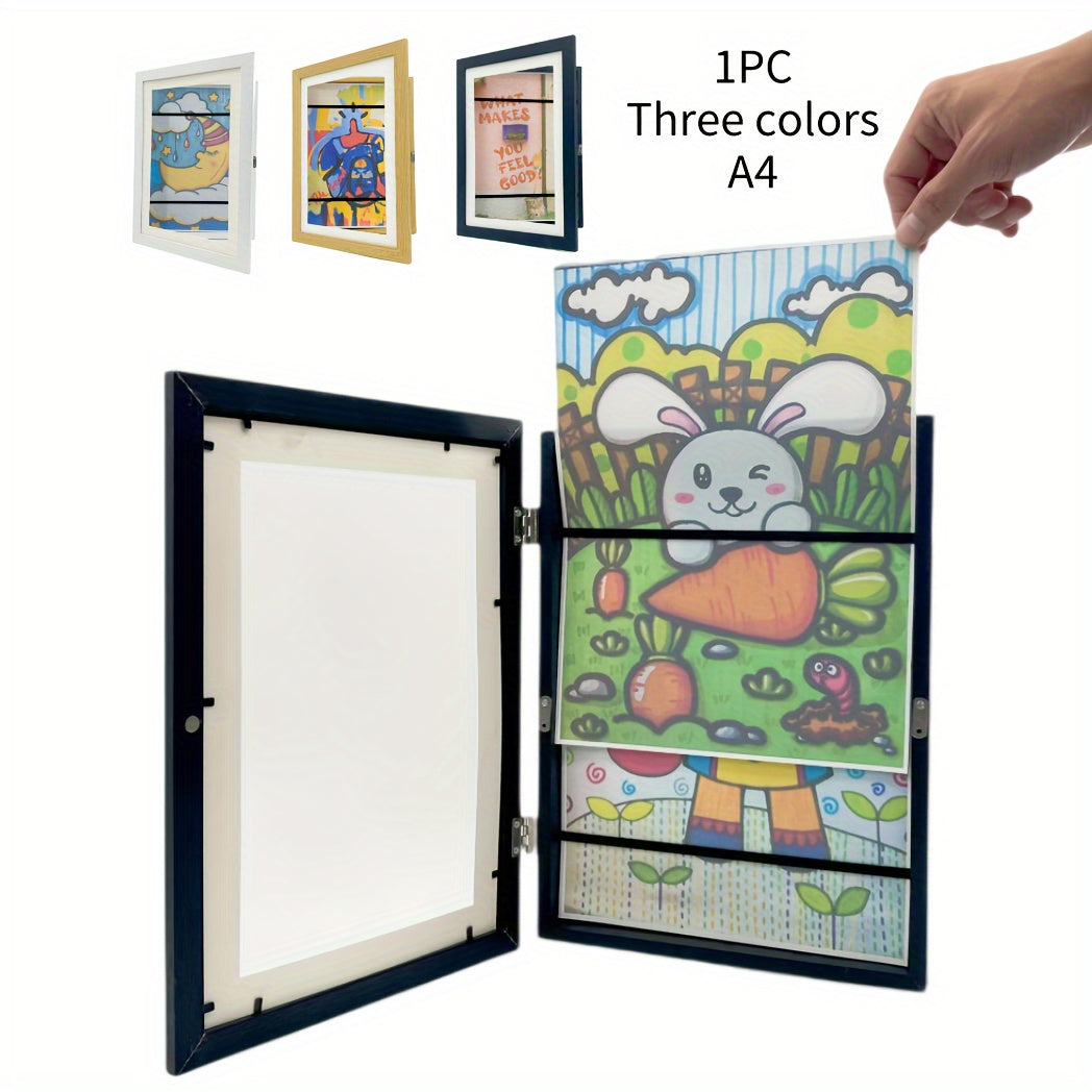 Children's art frame A4 front-opening flip frame for school artwork and paintings