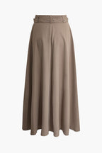 Women's two-piece set crop top and maxi skirt casual summer outfit