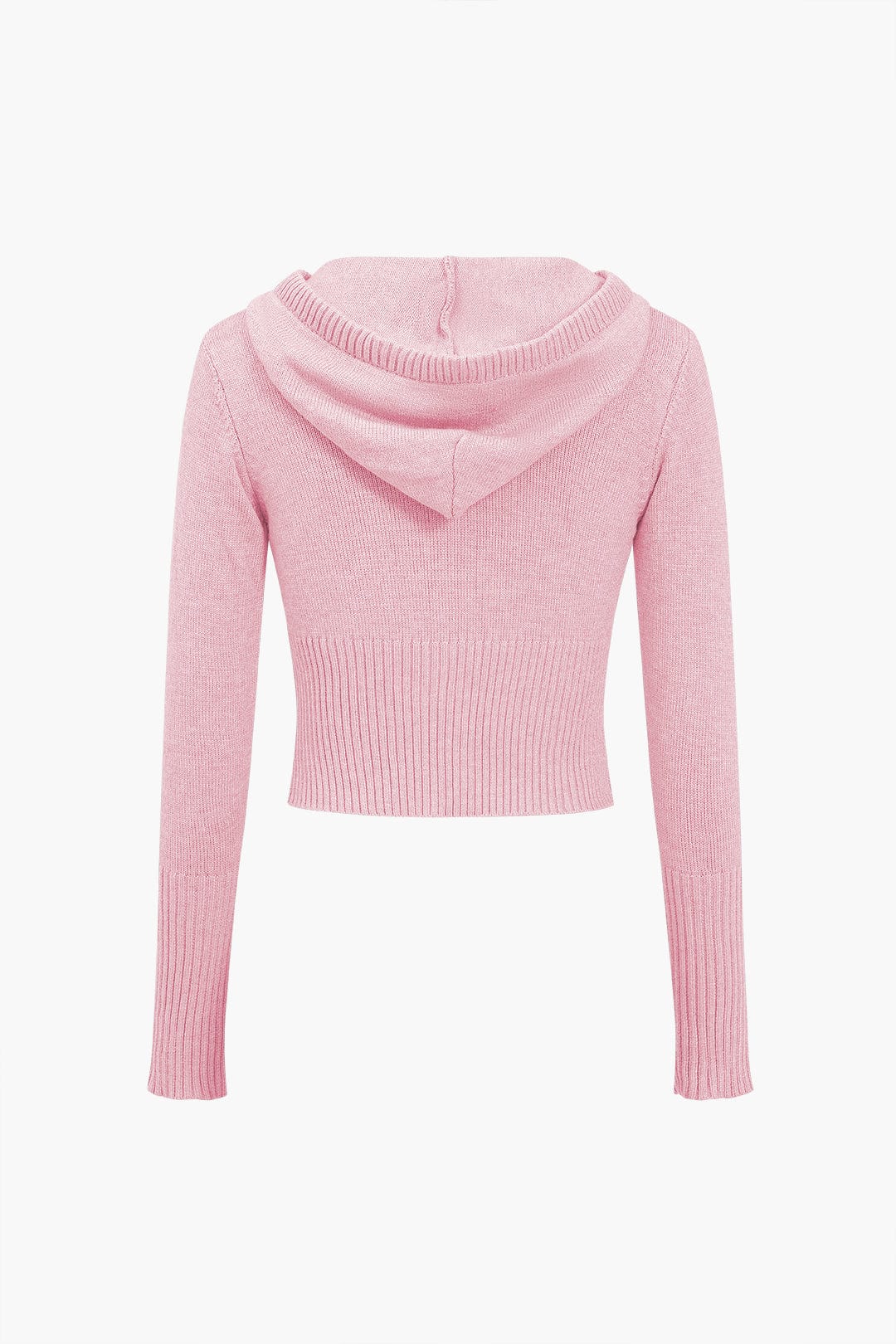 Women 2 piece knit hoodie and flared pants set with side buckle detail