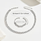Women fishtail necklace with glass rhinestones in rose gold and silver