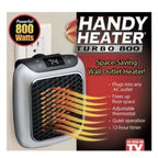 Mini electric space heater 800W portable grey with LED display and remote control