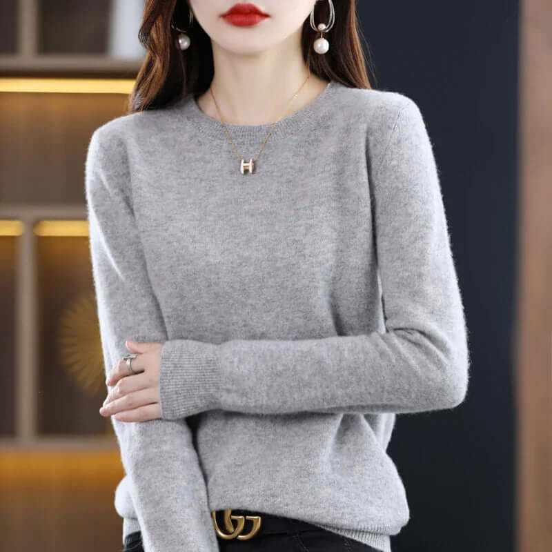 Women knit sweater pullover long sleeve in multiple colours