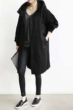 Women's lightweight waterproof rain cape, packable and stylish