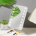 LED makeup mirror with 16 LEDs, touch control and adjustable brightness, USB powered