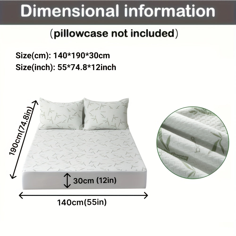 Bamboo mattress protector with cooling 3D air layer and breathable surface