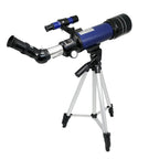 Beginner refractor telescope 70mm aperture with aluminum tripod and accessories
