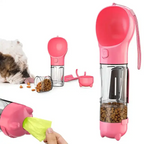 Portable pet water bottle 3-in-1 dispenser and bowl, BPA-free, 300ml and 500ml