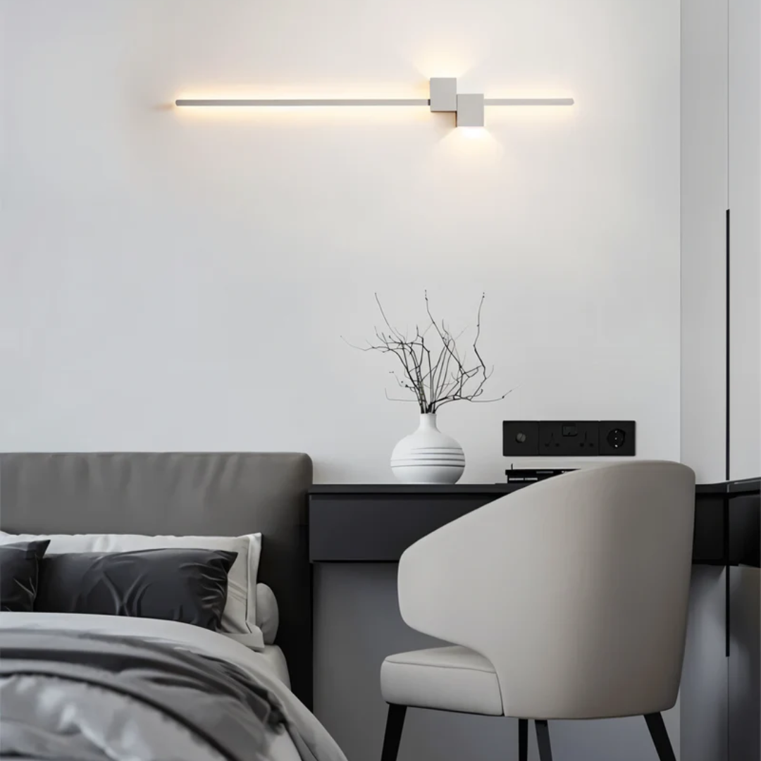 LED wall light minimalist aluminum indoor lamp warm white 3000K
