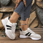 Women's platform sneakers with arch support and breathable upper, multi-color