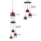 Pendant lamp rustic wooden bucket shade industrial style 1 or 3 light