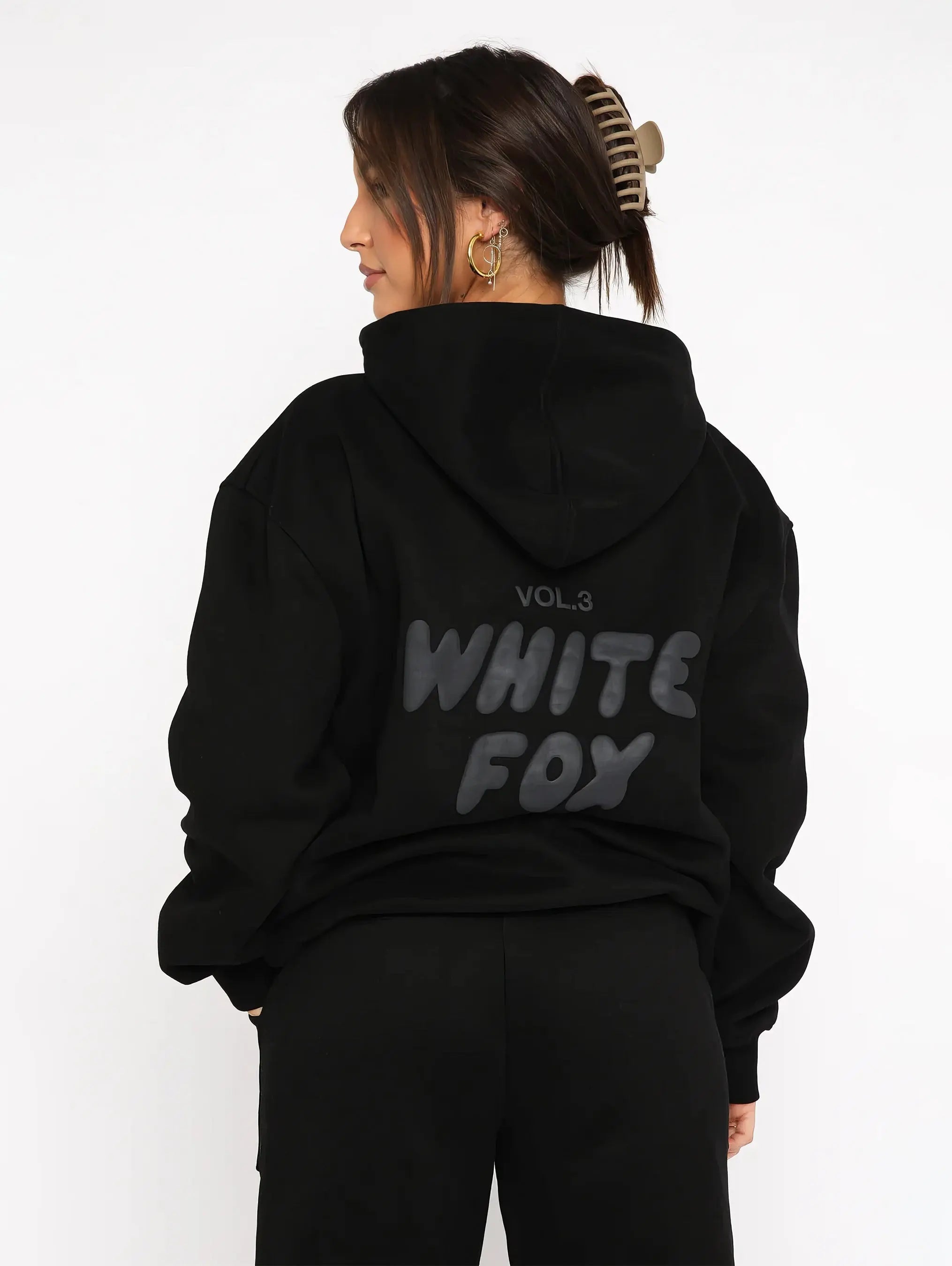Women's oversized hoodie set with matching jogger pants, casual lounge wear