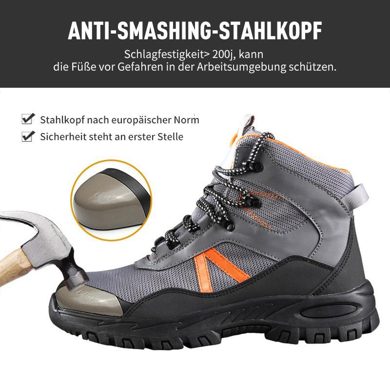 Steel toe safety shoes high top breathable mesh anti-puncture EU 36-48