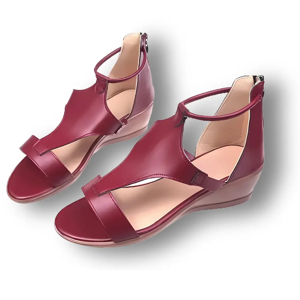 Women's orthopedic wedge sandals with 5cm heel and open toe, arch support insole