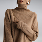 Women's cashmere turtleneck sweater, soft and warm roll neck pullover in multiple colors
