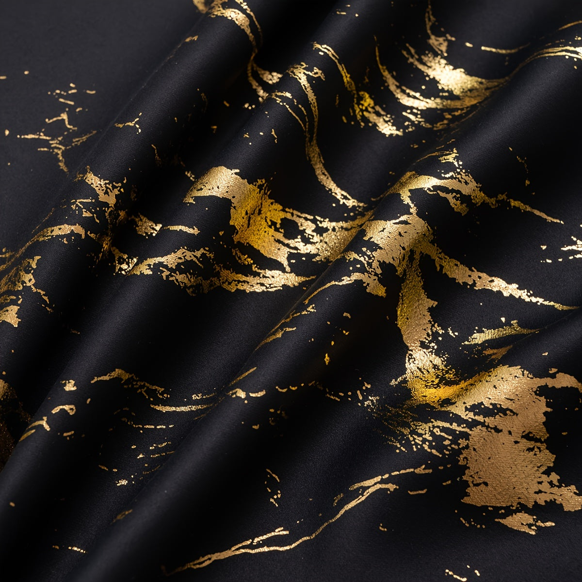2 piece blackout curtains bronzing marble print ring top for bedroom and living room