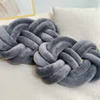 Plush button ball cushions set of 2, decorative knot design for sofa and bed