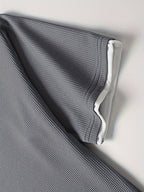 Men's two-piece waffle fabric set, relaxed fit, T-shirt and shorts in black and beige