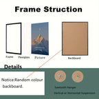 Large hexagonal photo frame for wall decor, polished finish in gold and black