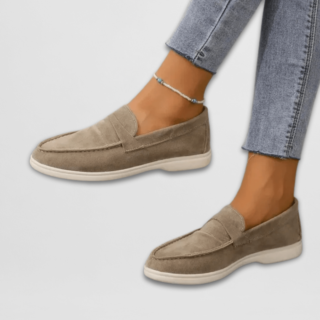 Women slip-on loafers classic clean silhouette everyday flat shoes
