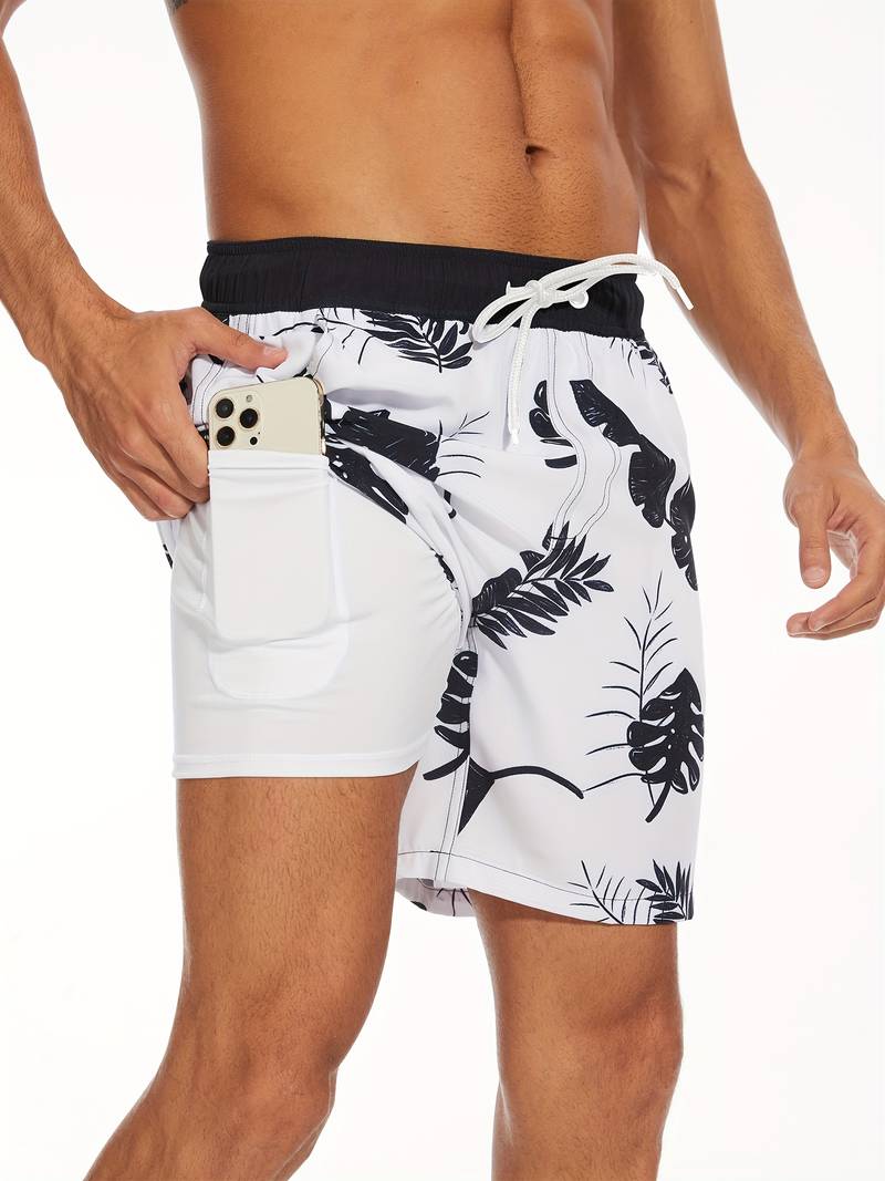 Men's beach shorts quick-dry lightweight summer swim trunks
