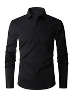 Men slim fit button up shirt classic collar available in multiple colors