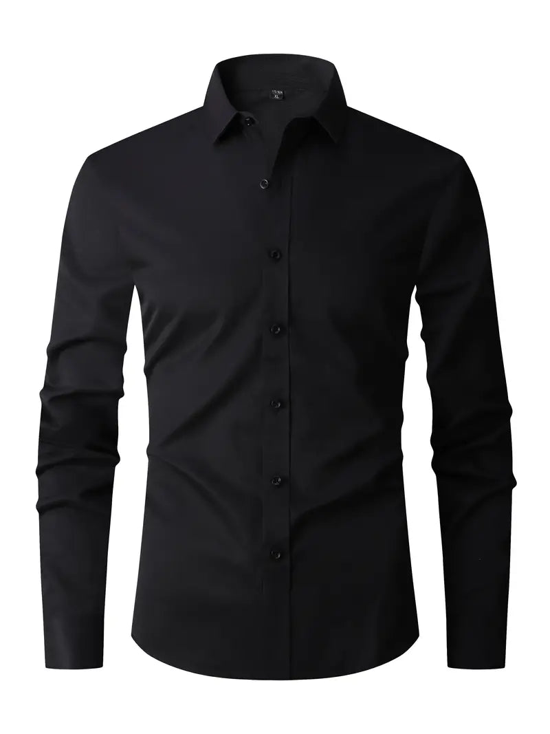 Men slim fit button up shirt classic collar available in multiple colors