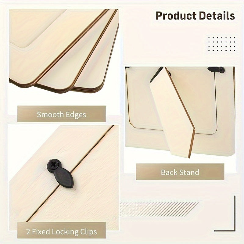 Wooden photo frames set of 10, 5-inch light beige DIY tabletop display frames