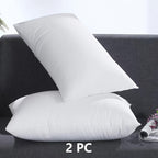 Bed pillows set of 2 with soft breathable 100% cotton cover, all seasons