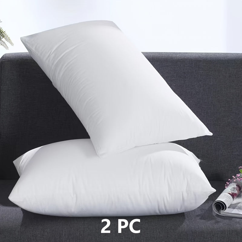 Bed pillows set of 2 with soft breathable 100% cotton cover, all seasons