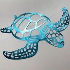 Metal sea turtle wall art handmade coastal nautical beach theme decor