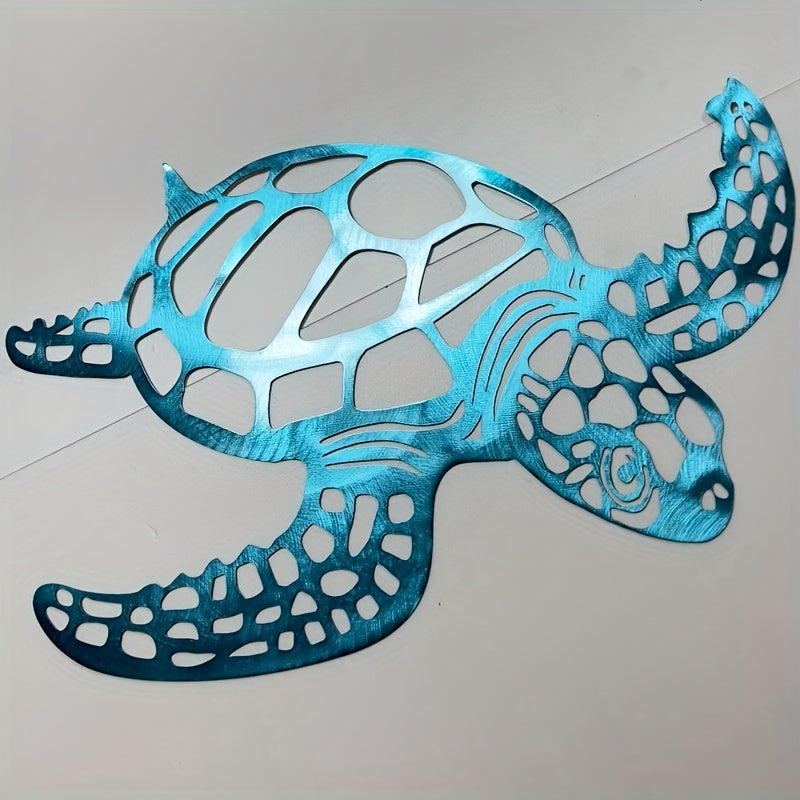 Metal sea turtle wall art handmade coastal nautical beach theme decor