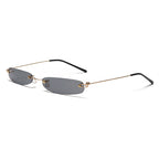 Women's rimless sunglasses minimalist UV protection slim metal temples