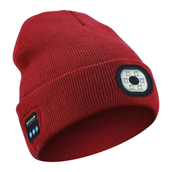 Bluetooth beanie with LED light, 3-in-1 built-in speaker and lighting, unisex