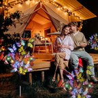 Solar butterfly lights outdoor garden decor, IP65 waterproof, 56 LED warm and colorful