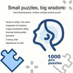 1000-piece round zodiac puzzle featuring all 12 signs, matte finish, 67 cm diameter