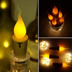 LED bottle lights battery-powered cork design 10 pack for Christmas and party decoration