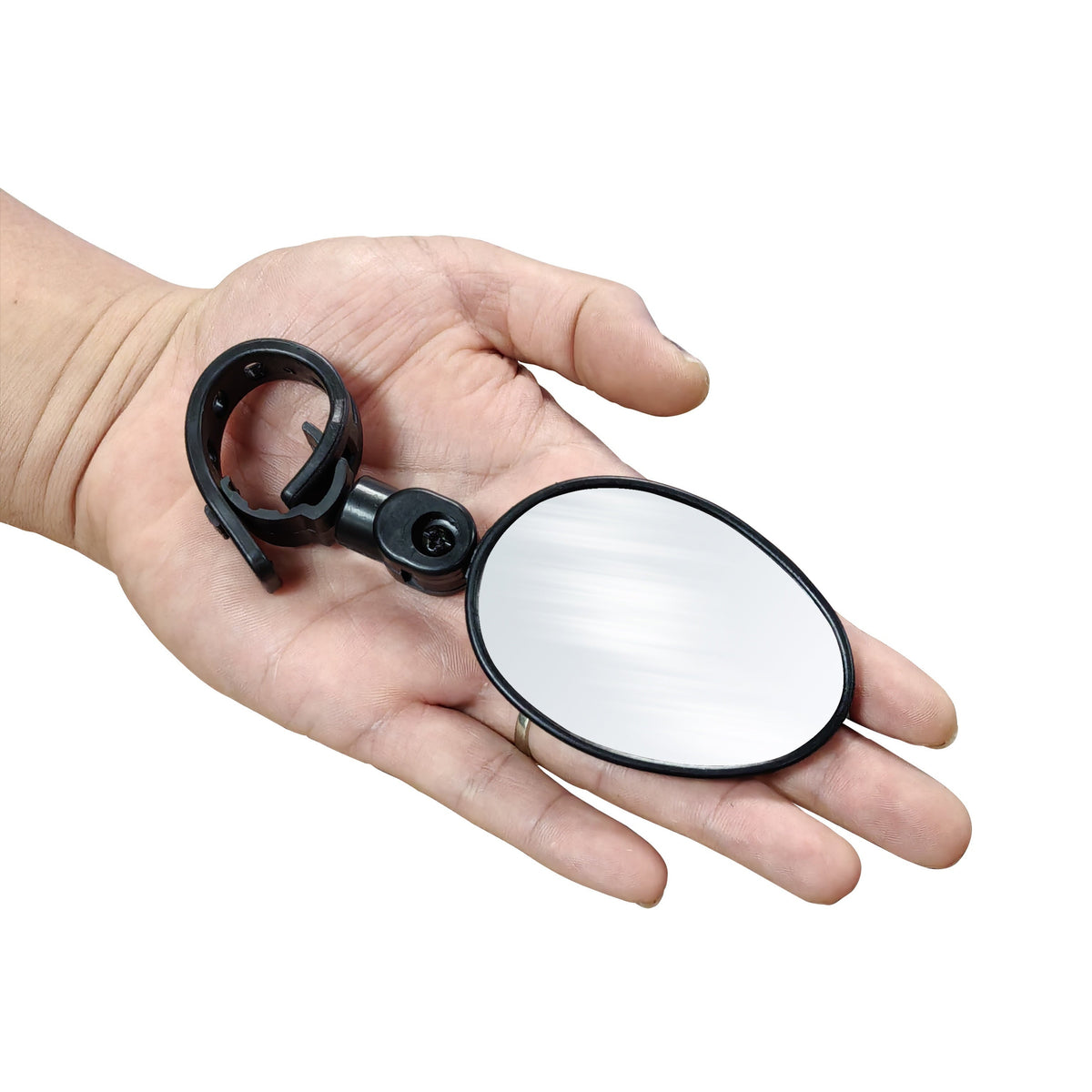 Bicycle rearview mirrors wide angle oval shape universal fit 2 pack