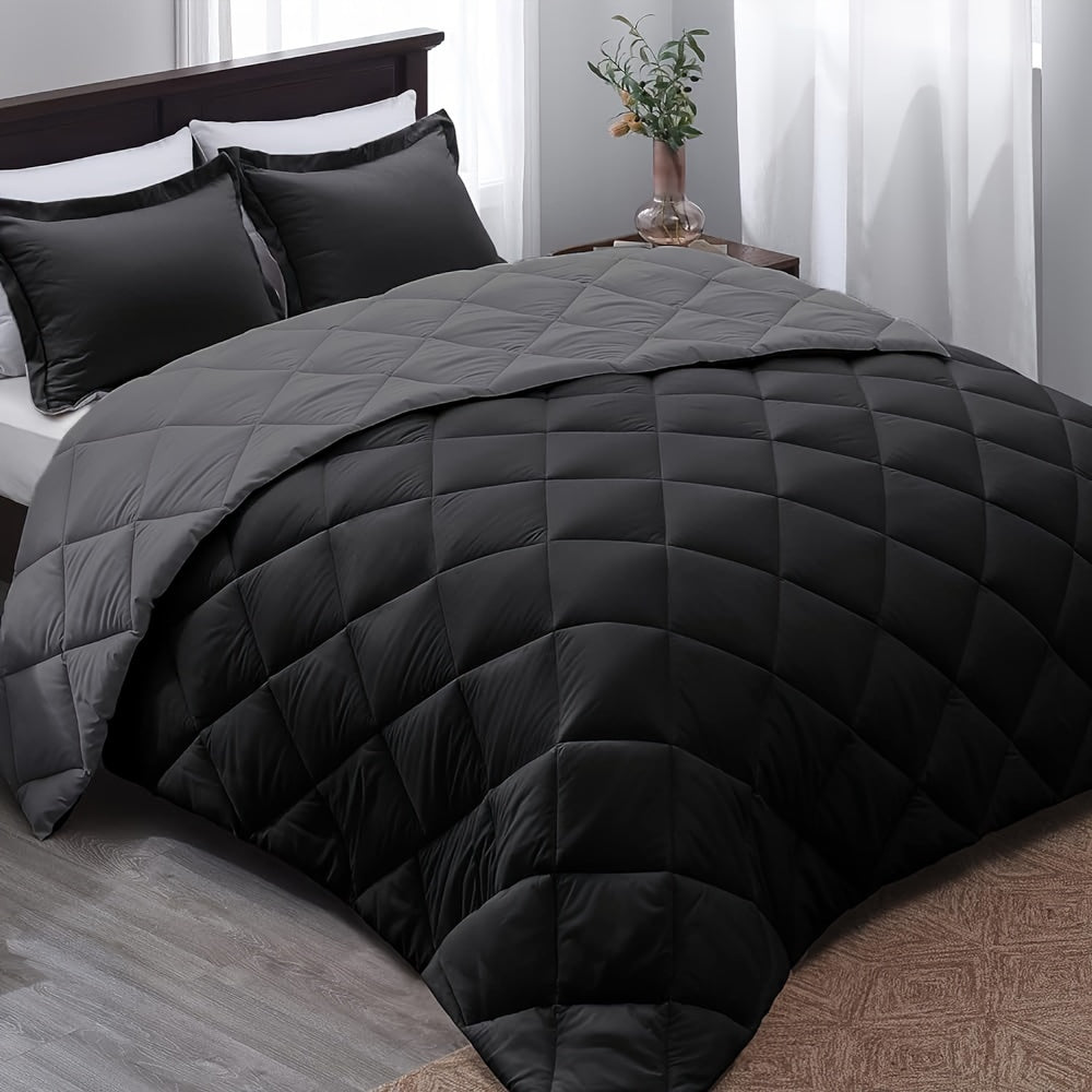 All-season ultralight duvet soft polyester reversible bedspread for bedroom
