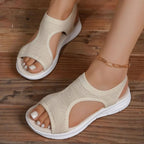 Women's arch support sandals with breathable mesh upper and contoured footbed