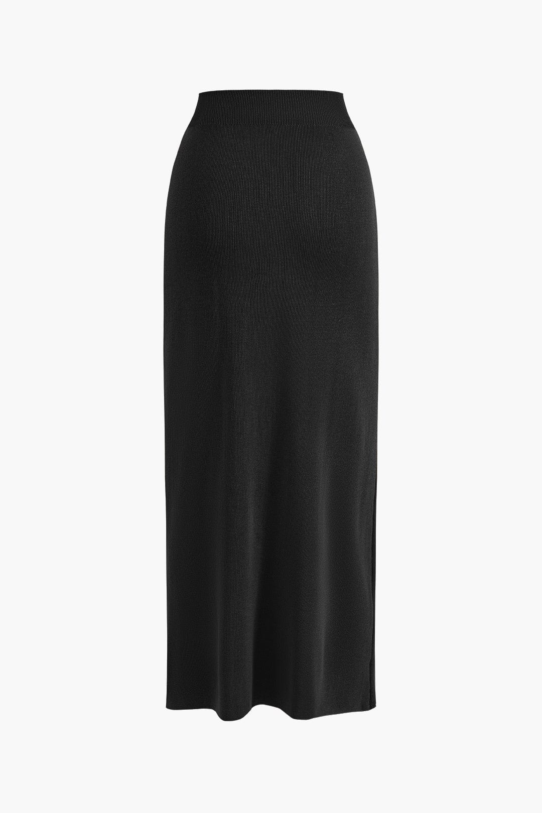 Women 2 piece knit blazer skirt set ribbed with gold button detail
